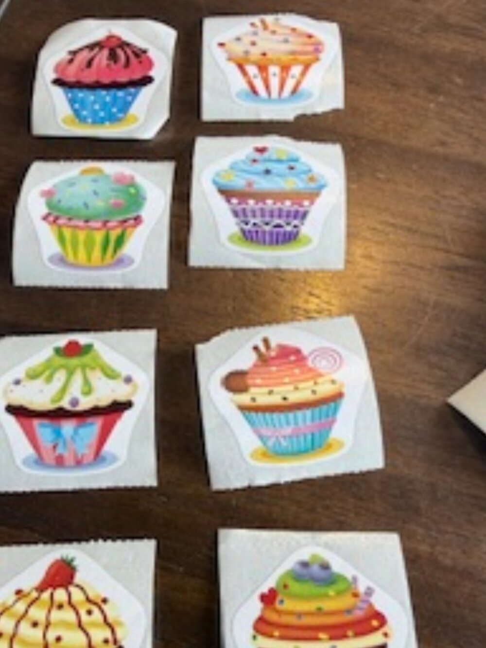Cupcake Dessert Stickers 115 count Shipping Supply/Craft Stickers 8 designs - Picture 4 of 6